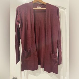SO Burgundy Cardigan (With Pockets)